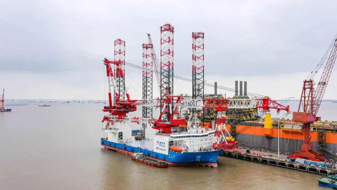 1600-tonne offshorewind installation vessel-Zhongtian 31 was completed